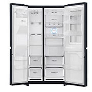 LG 625L Side by Side Fridge with InstaView Door-In-Door® in Matte Black Finish, GS-V665MBL