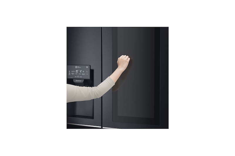 LG 625L Side by Side Fridge with InstaView Door-In-Door® in Matte Black Finish, GS-V665MBL