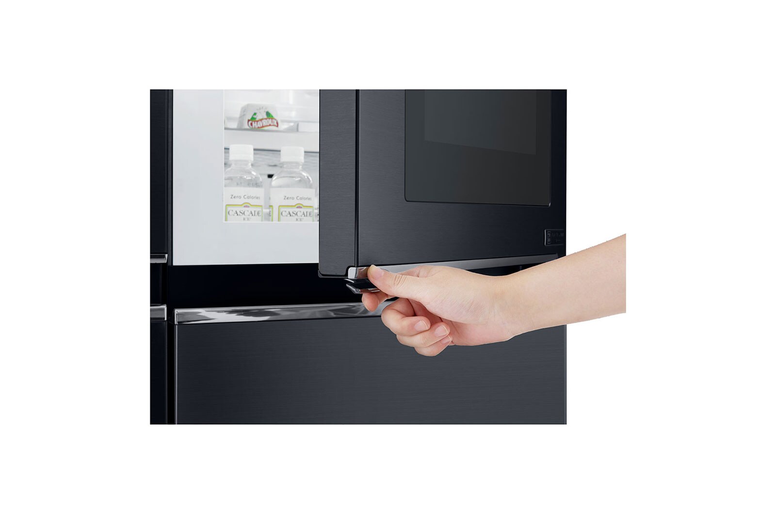 LG 625L Side by Side Fridge with InstaView Door-In-Door® in Matte Black Finish, GS-V665MBL