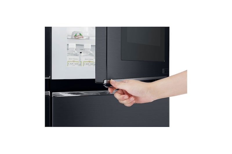 LG 625L Side by Side Fridge with InstaView Door-In-Door® in Matte Black Finish, GS-V665MBL