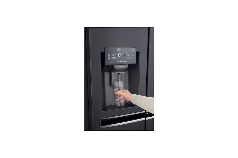 LG 625L Side by Side Fridge with InstaView Door-In-Door® in Matte Black Finish, GS-V665MBL