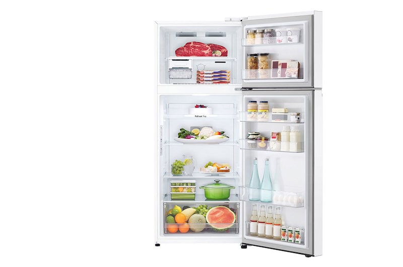 LG 375L Top Mount Fridge in White Finish, GT-5W