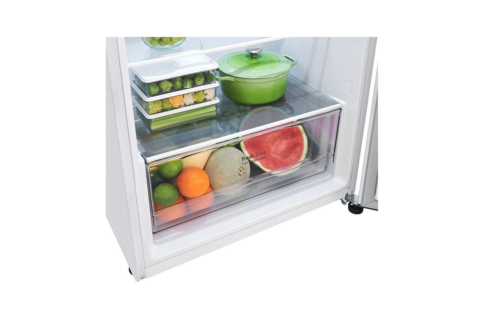 LG 375L Top Mount Fridge in White Finish, GT-5W