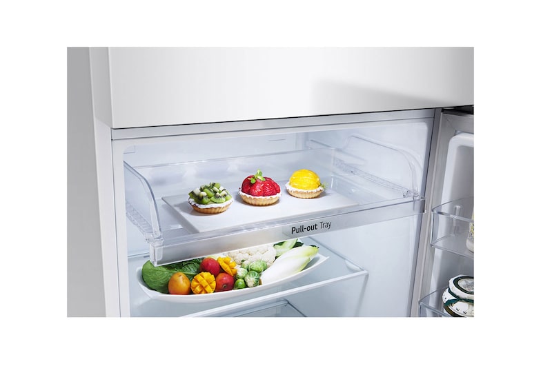 LG 375L Top Mount Fridge in White Finish, GT-5W