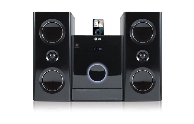 Front view of Stylish DVD Micro Audio with iPod Docking FB163