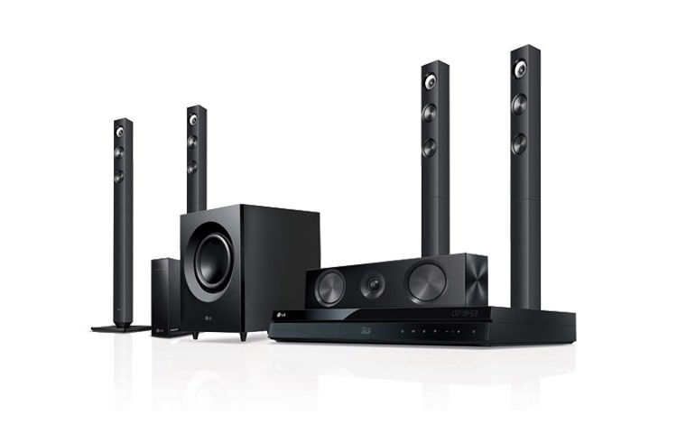 Front view of 3D Blu-Ray Home Theatre System with 1100W Total RMS Power Output BH7520TW