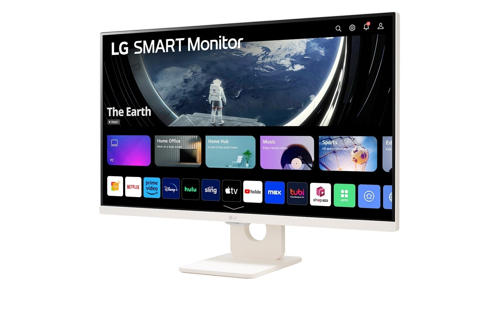 LG 27" Full HD IPS Smart Monitor with webOS, 27SR50F-W