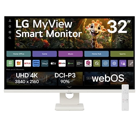 LG ホワイトディスプレイ 32SR73U-W Amazon.co.jp: LG スマートモニター 32SR73U-W/LG MyView Smart
