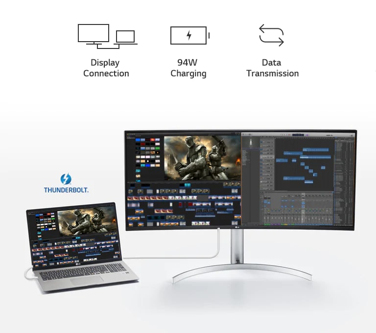 Display Connection | 94W Charging | Data Transmission (LOGO image) THUNDERBOLT™