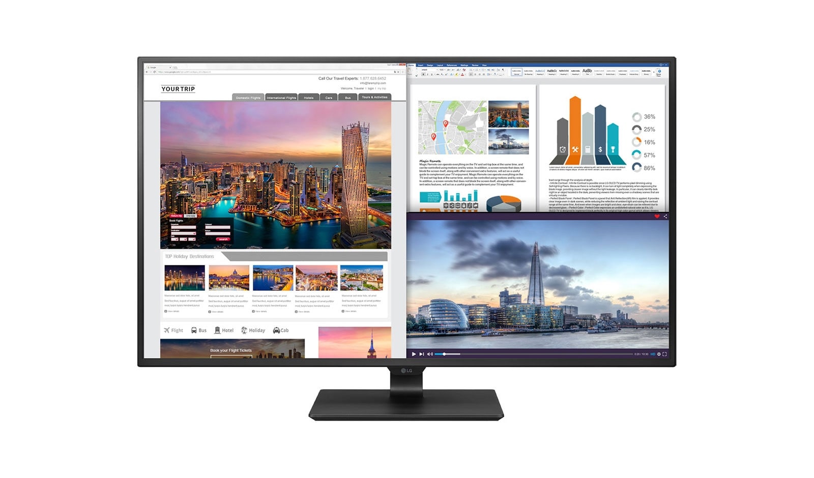 Front view of 43&#34; UHD 4K Multi-tasking Monitor 43UD79-B
