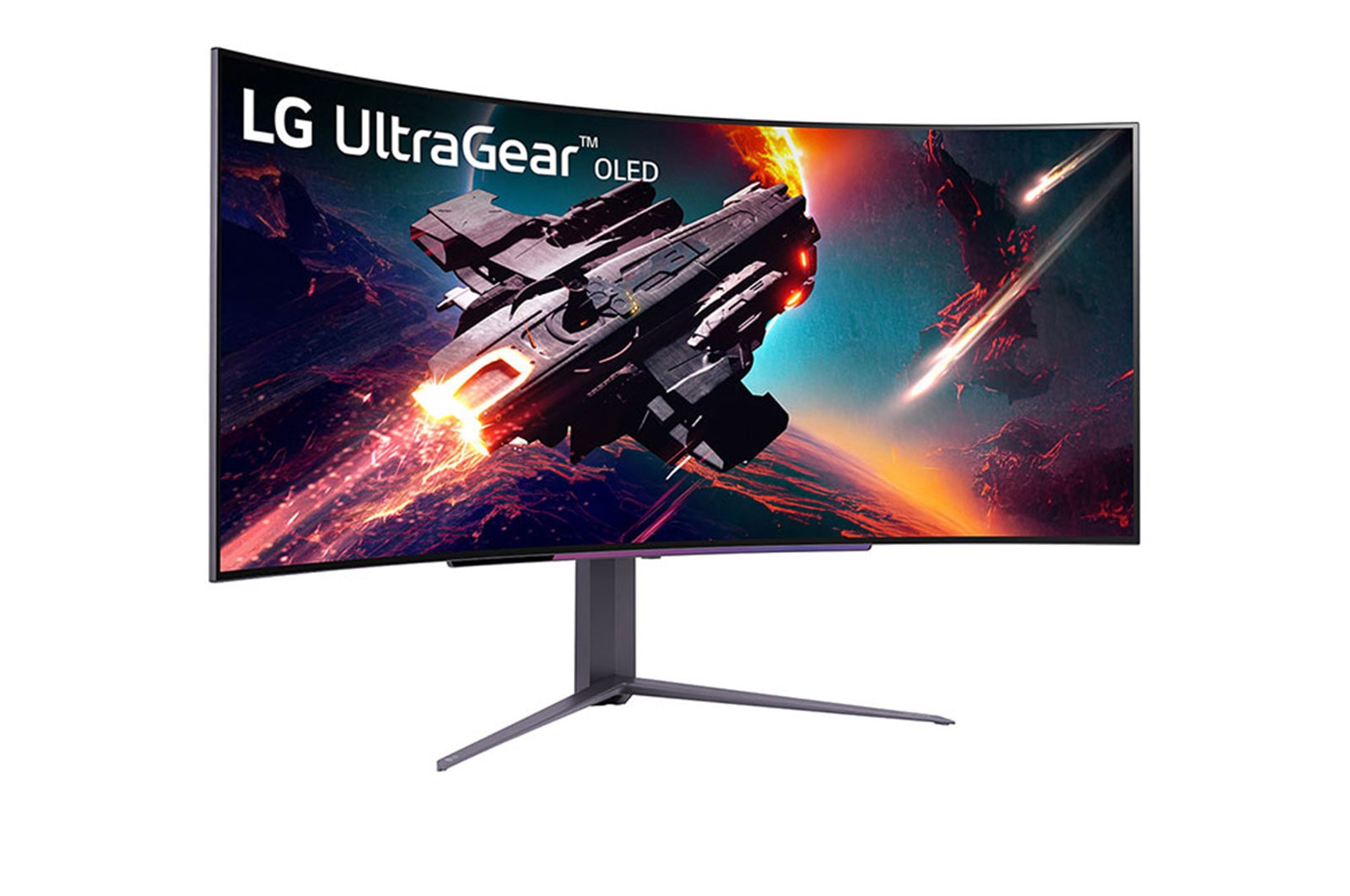 LG 45” UltraGear™ OLED curved gaming monitor | 800R, DisplayHDR True Black 400, 240Hz, 0.03ms (GtG), USB Type-C™, DepthSound, 45GS96QB-B
