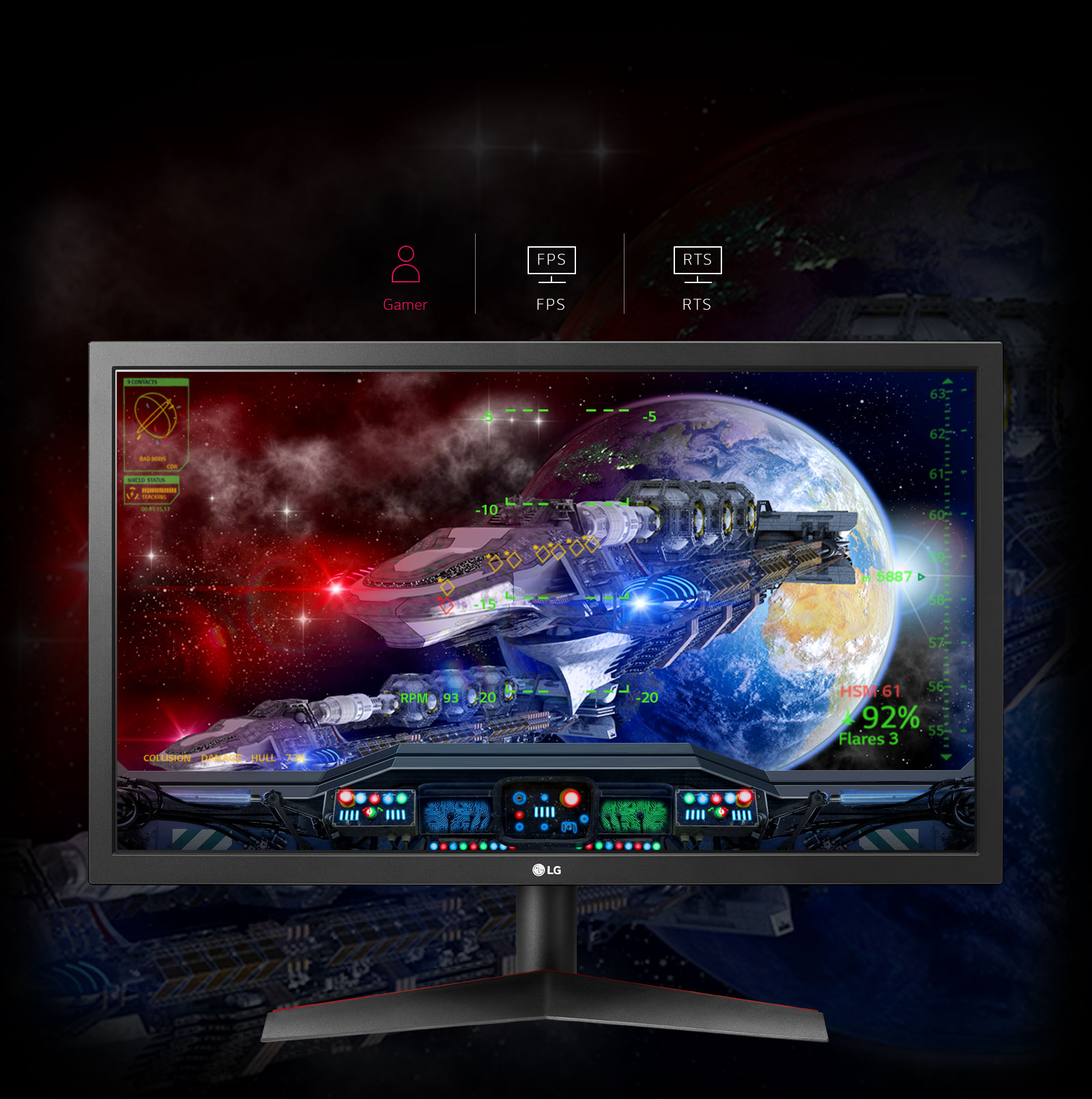 24” Full HD TN Monitor - 24GL600F-B | LG NZ