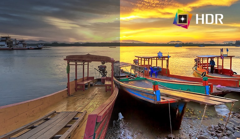 HDR technology with dramatic colors of the content when comparing to SDR
