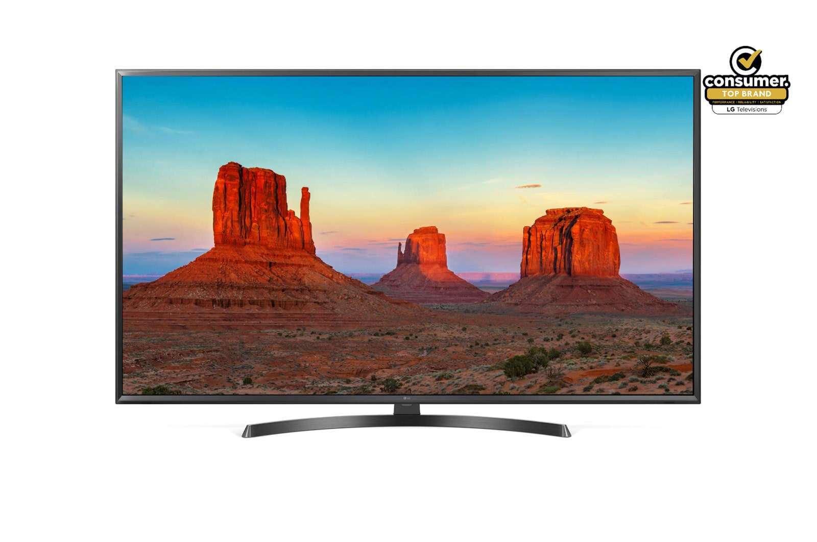 Front view of LG Smart 4K UHD TV 43 inch 43UK6400