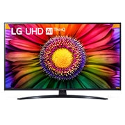 A front view of the LG UHD TV with infill