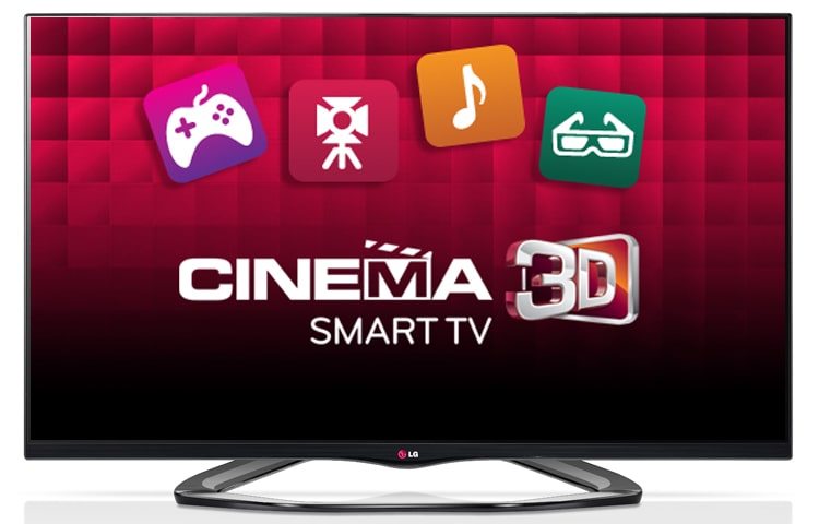 Front view of 50&#34; (126cm) Full HD Smart 3D LED LCD TV 50LA6620