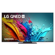 Front view of QNED86 with LG QNED, and 2024 on screen