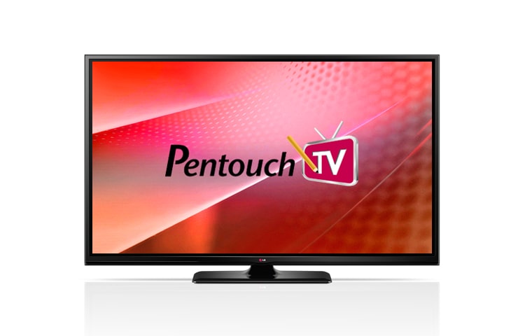 Front view of LG Pentouch Plasma TV with protective glass 60PB6600