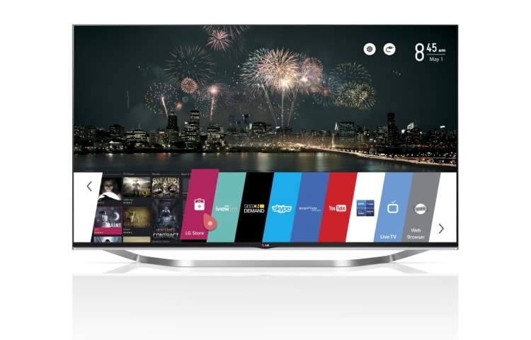Front view of 65“ (164cm) LG webOS, Full HD LED LCD 3D TV 65LB7500