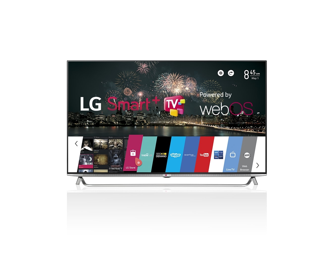 Front view of 65” (164cm) 4K ULTRA HD WEBOS SMART TV  65UB950T