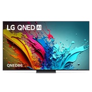 Front view of QNED86 with LG QNED, and 2024 on screen