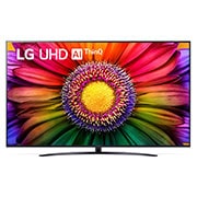 A front view of the LG UHD TV with infill