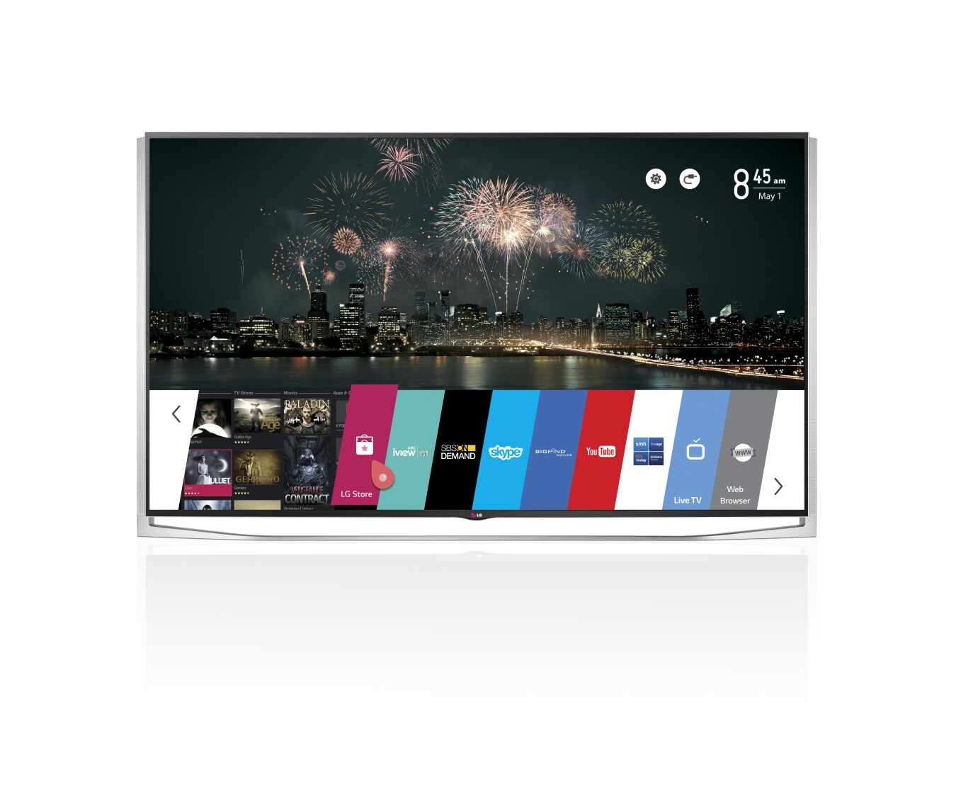Front view of 84” (213cm) 4K Ultra HD 200Hz webOS Smart TV 84UB980T