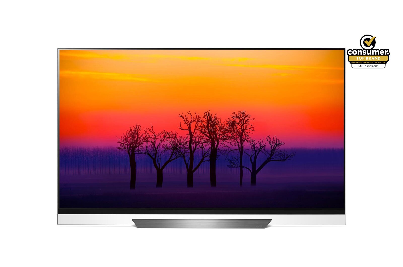 Front view of LG OLED TV E8 55 inch OLED55E8
