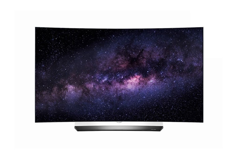 Front view of 65&#34; LG OLED TV - CURVED 4K UHD - C6T OLED65C6T
