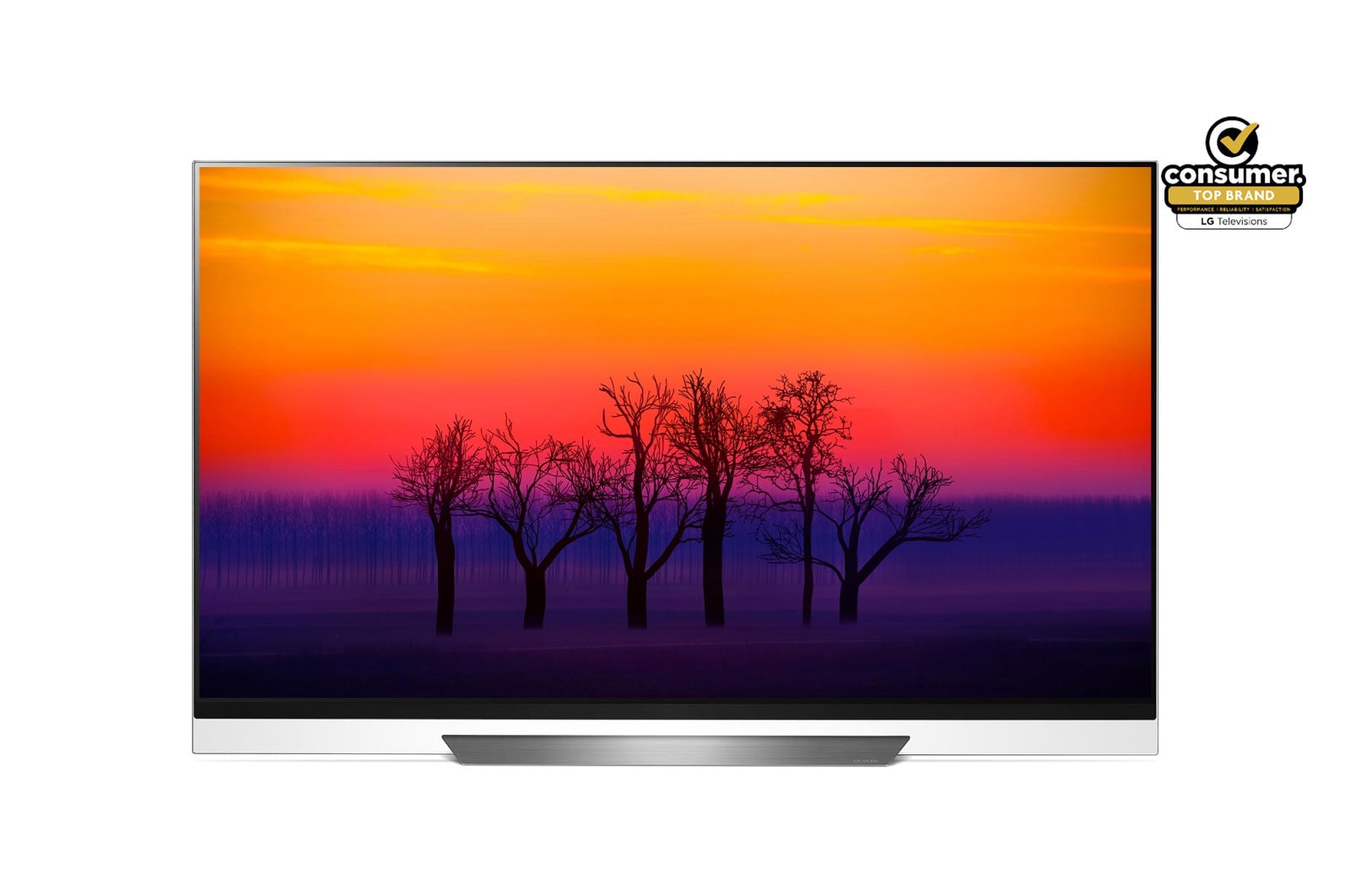 Front view of LG OLED TV E8 65 inch OLED65E8