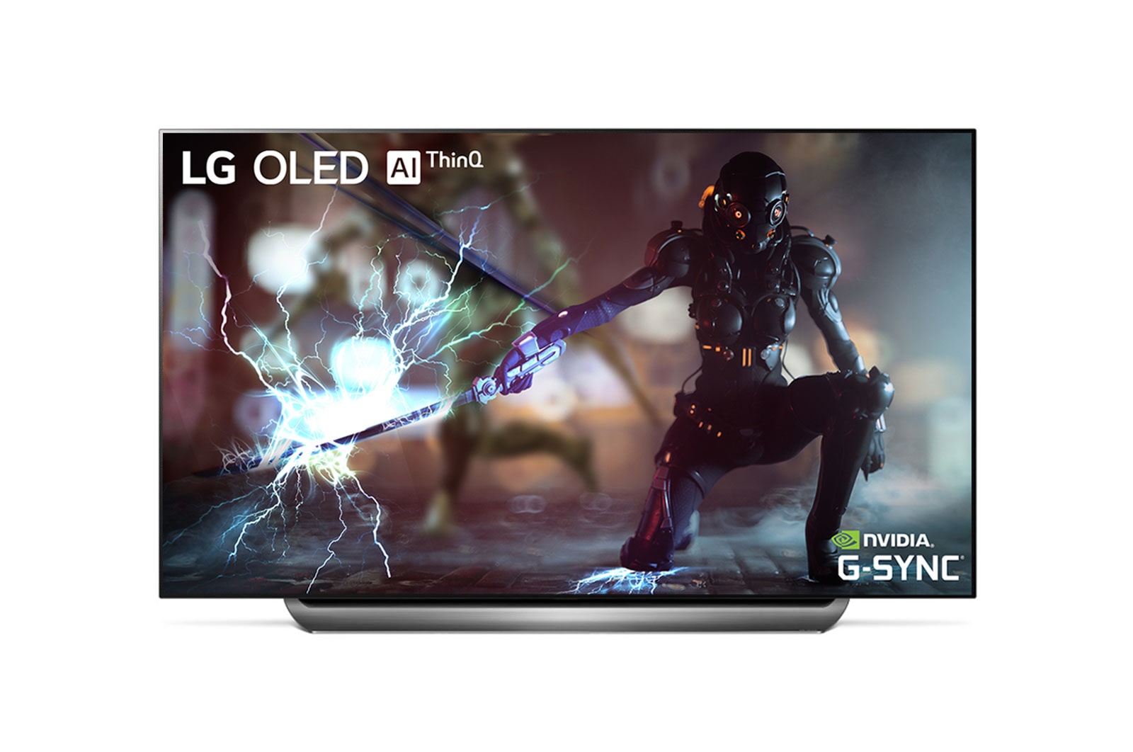 Front view of 77&#34; LG OLED 4K TV - C9 OLED77C9PTA