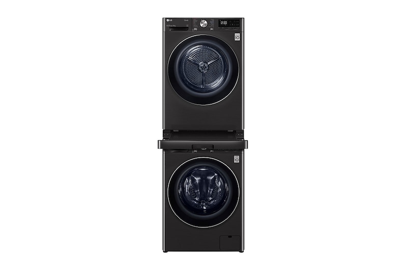 LG Washer+Dryer Stacking Kit w shelf - Black, STKIT-BK