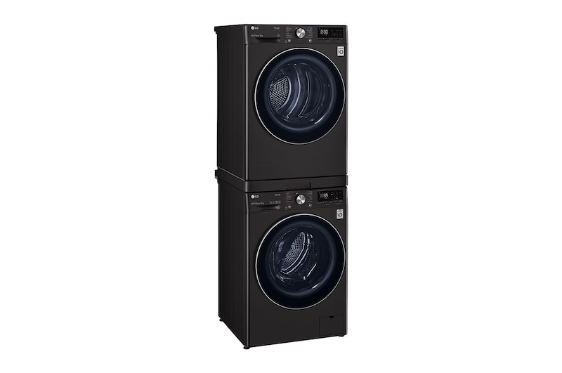 LG Washer+Dryer Stacking Kit w shelf - Black, STKIT-BK