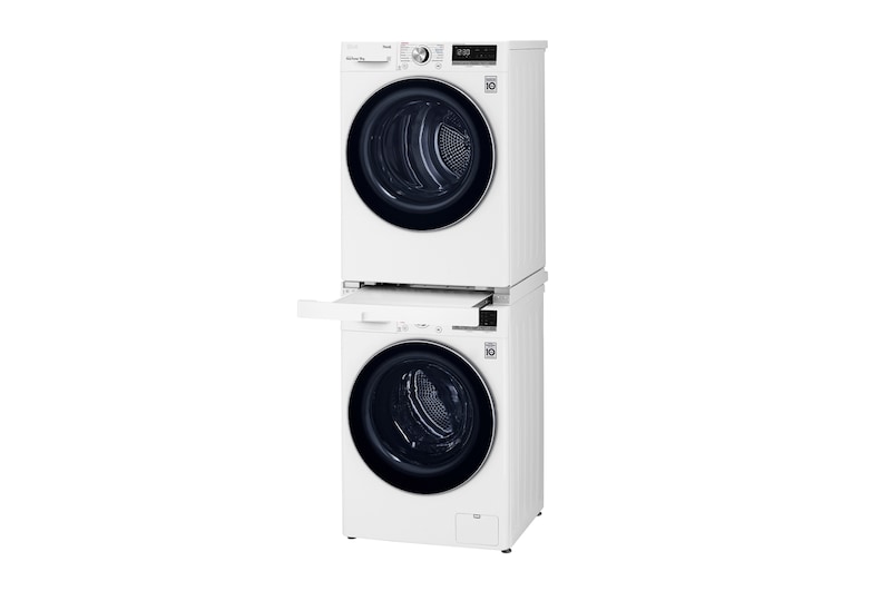 LG Washer+Dryer Stacking Kit w shelf - White, STKIT-WH