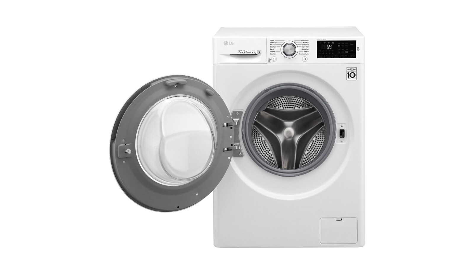 LG 7kg Front Load Washing Machine with 6 Motion Direct Drive, WD1207NCW