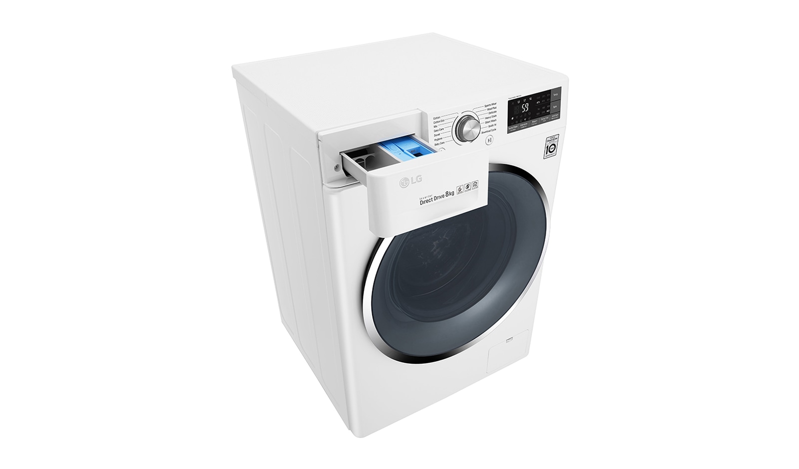 LG 8kg Front Load Washing Machine with TurboClean™, WD1408NCW