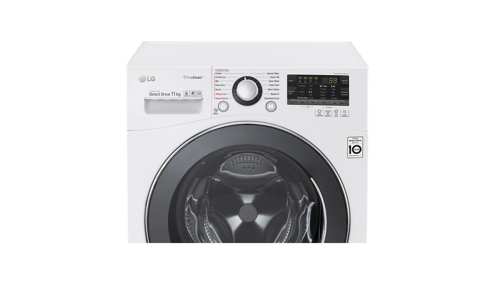 LG 11kg Front Load Washing Machine  with TrueSteam®, WD1411SBW