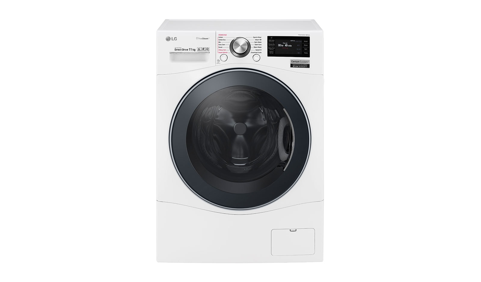 Front view of 11kg Centum™ Front Load Washer with Inverter Direct Drive Motor WD1611SMW2