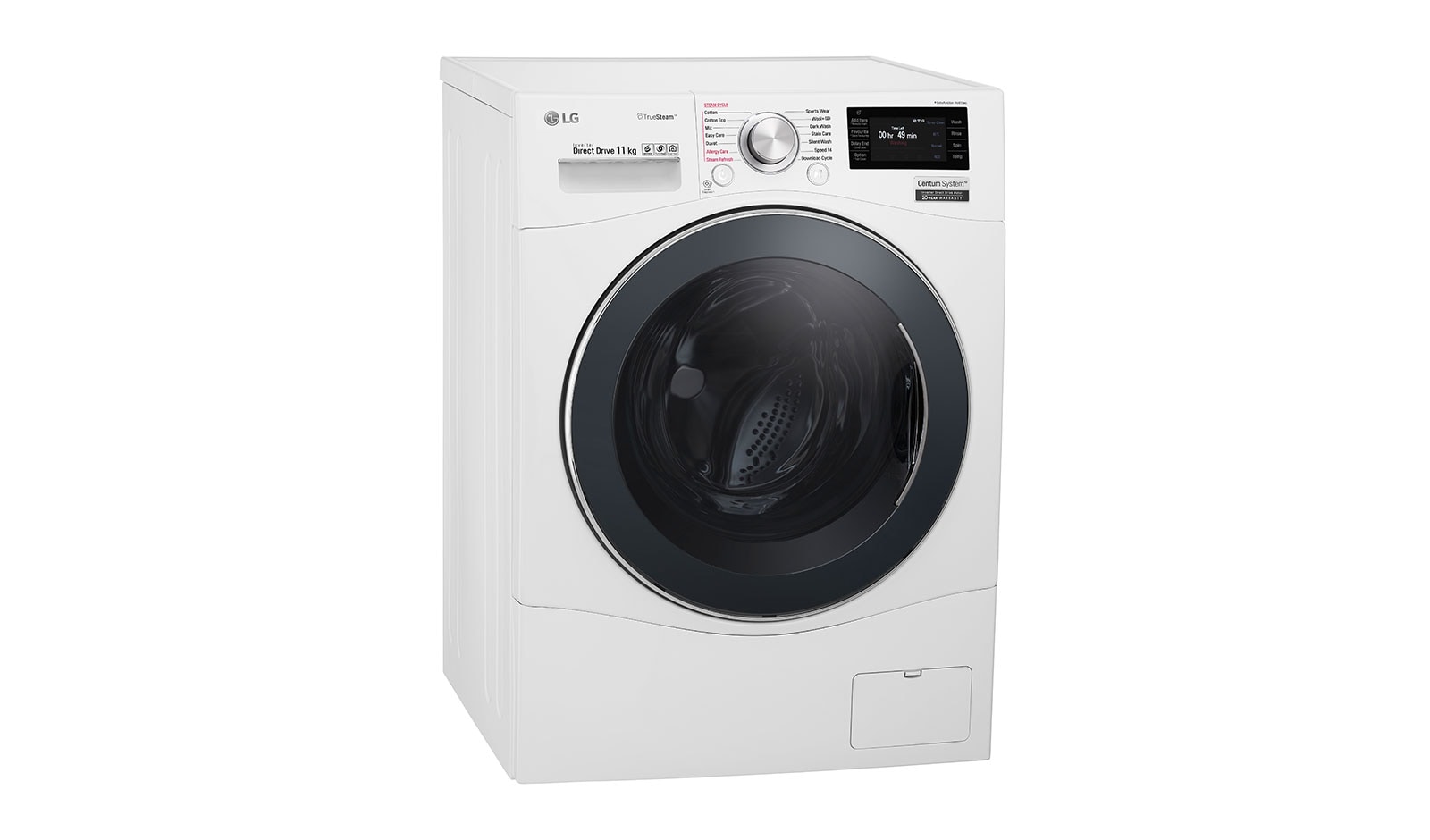 LG 11kg Centum™ Front Load Washer with Inverter Direct Drive Motor, WD1611SMW2