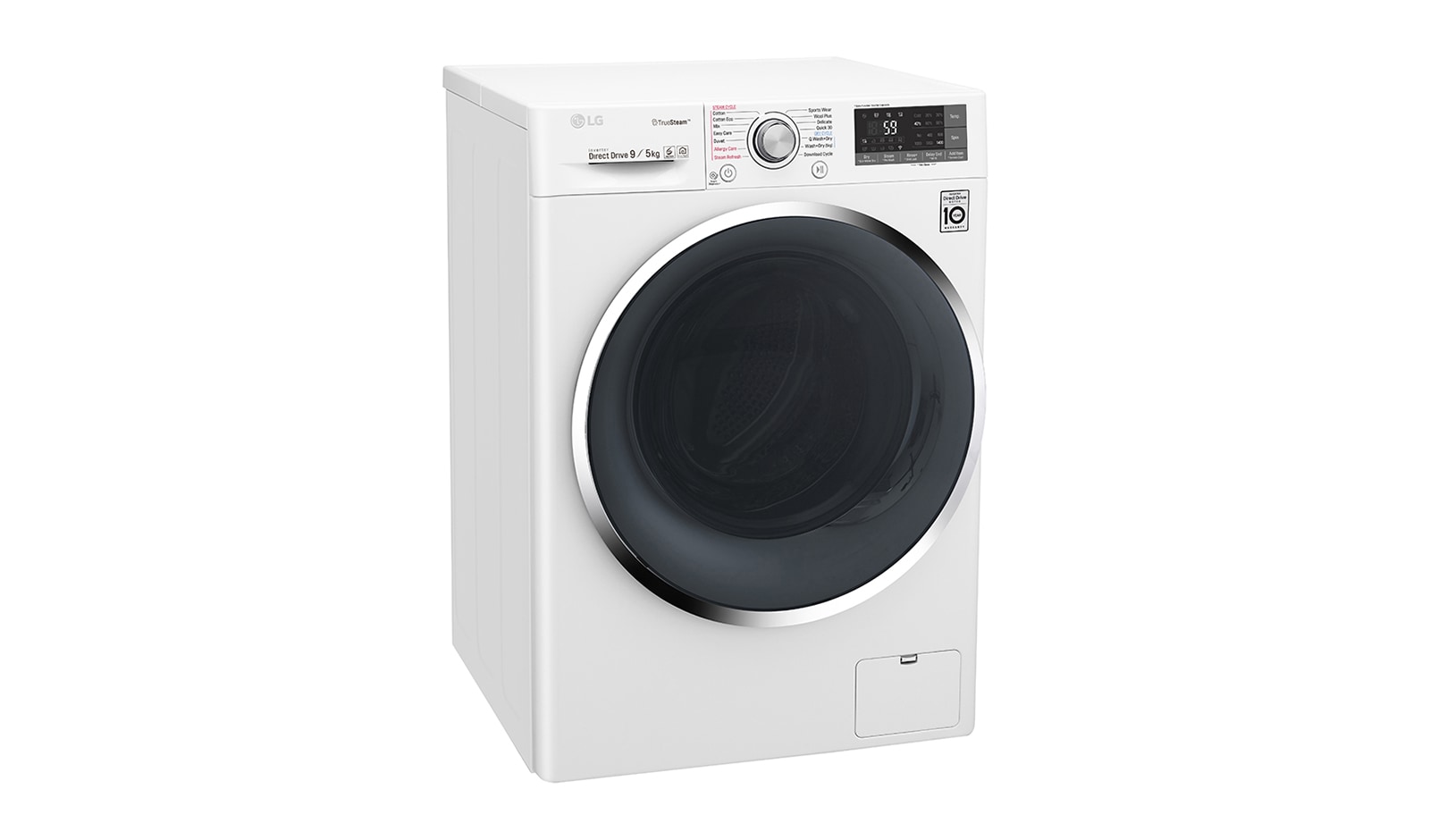 LG 9kg/5kg Front Load Washer Dryer Combo with TrueSteam®, WDC1409HCW