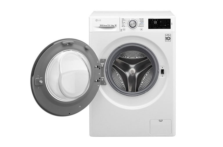LG 7.5/4kg Front Load Washer Dryer Combo with 6 Motion Direct Drive, WDC1475NCW