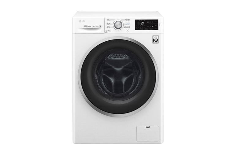 Front view of 7.5/4kg Front Load Washer Dryer Combo with 6 Motion Direct Drive WDC1475NCW