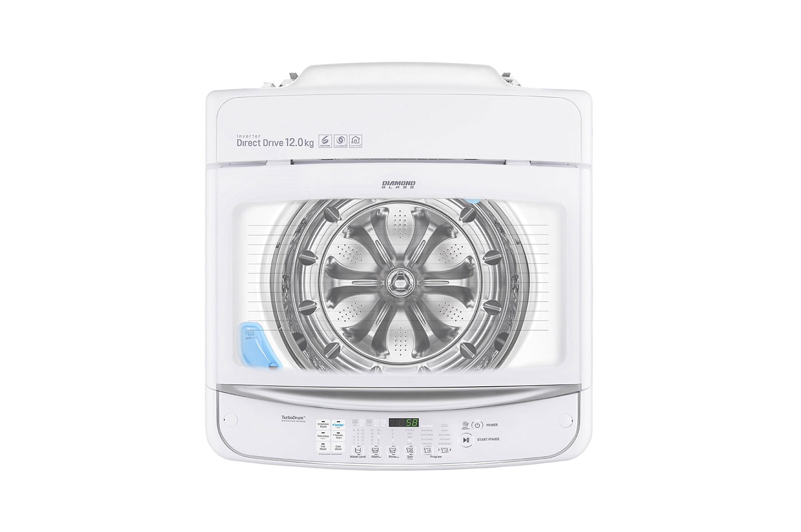 LG 12kg Top Load Washing Machine with TurboClean3D™, WTG1234WF