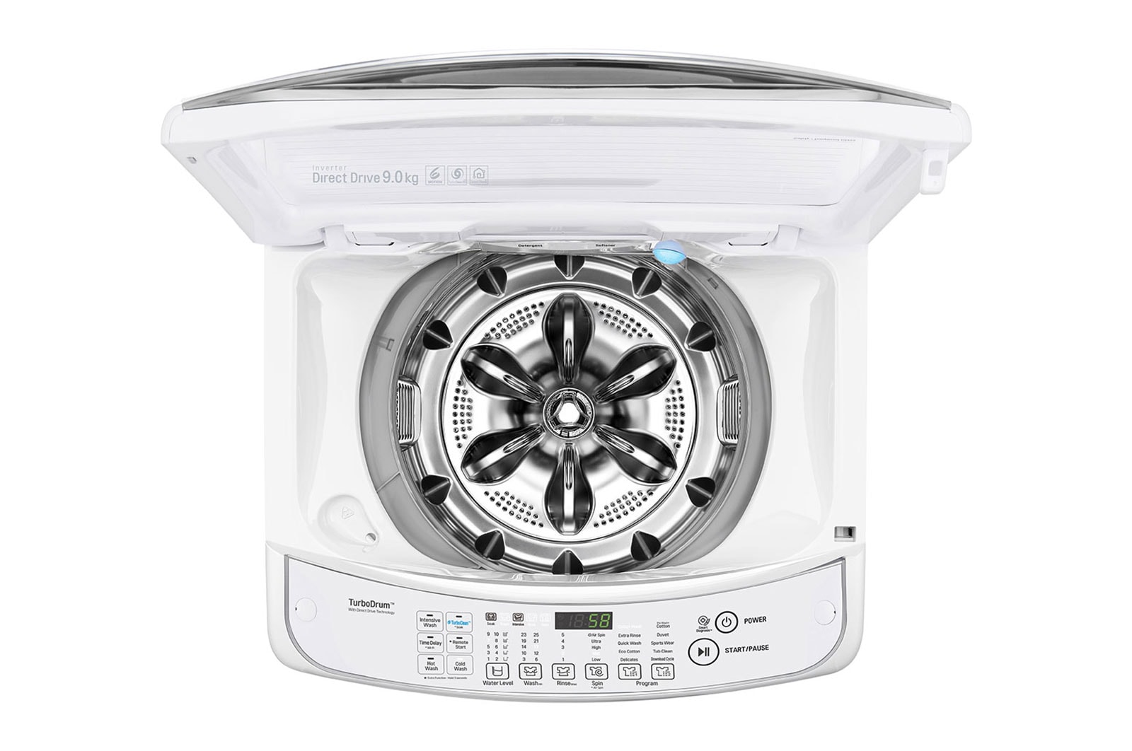 LG 9kg Top Load Washing Machine with TurboClean3D™, WTG9034WF