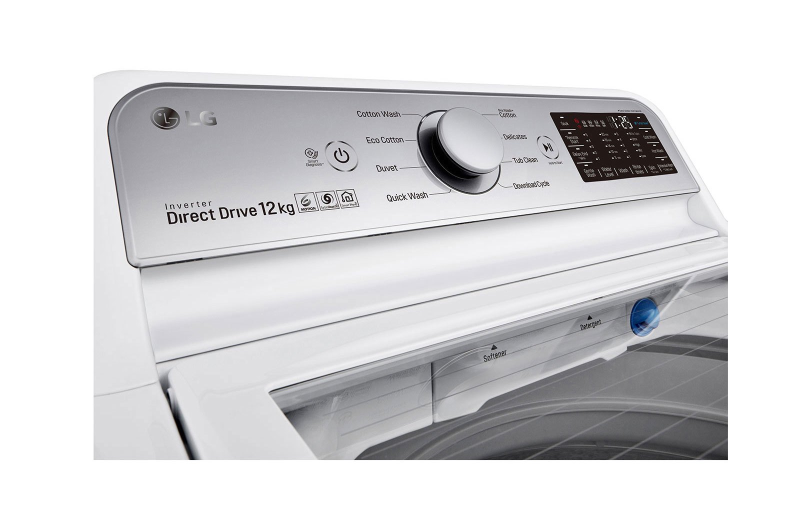 LG 12kg Top Load Washing Machine with TurboClean3D™, WTR1234WF