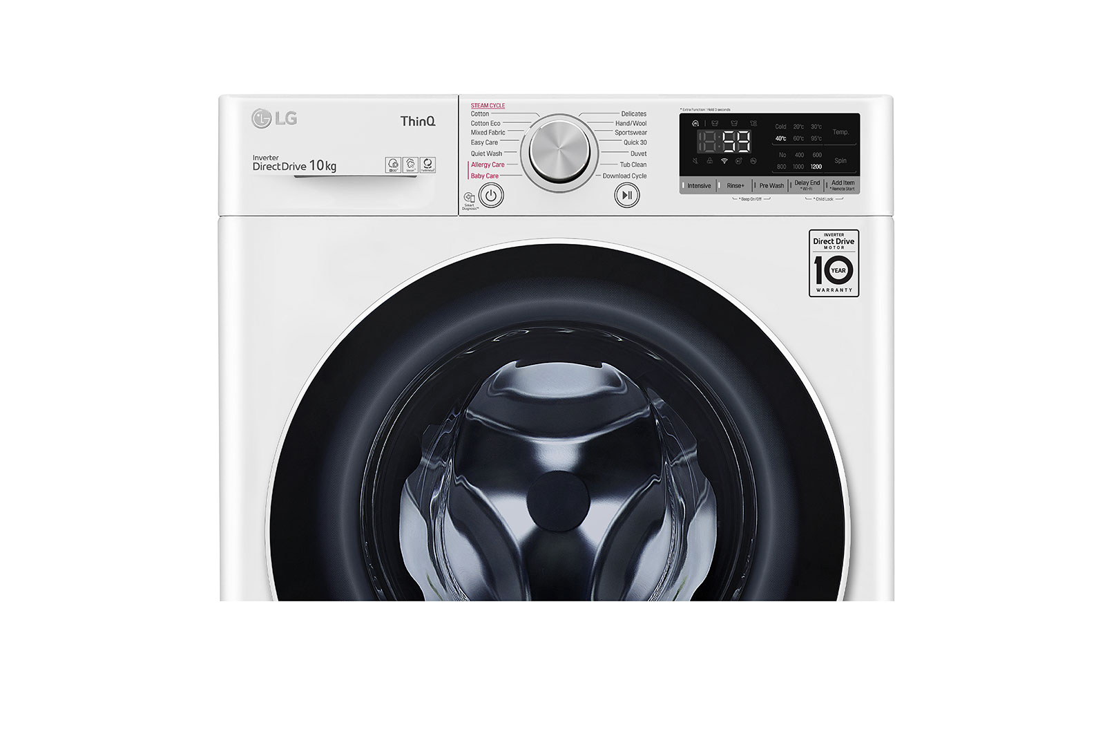 LG 10kg Front Load Washing Machine with Steam, WV5-1410W