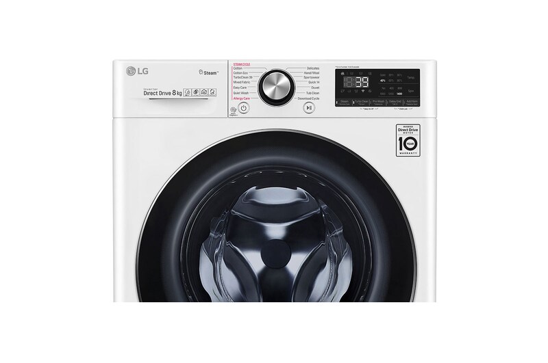 LG 8kg Front Load Washing Machine with Steam+, WV9-1408W