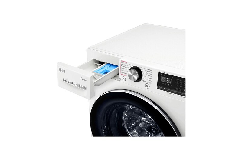 LG 8kg Front Load Washing Machine with Steam+, WV9-1408W