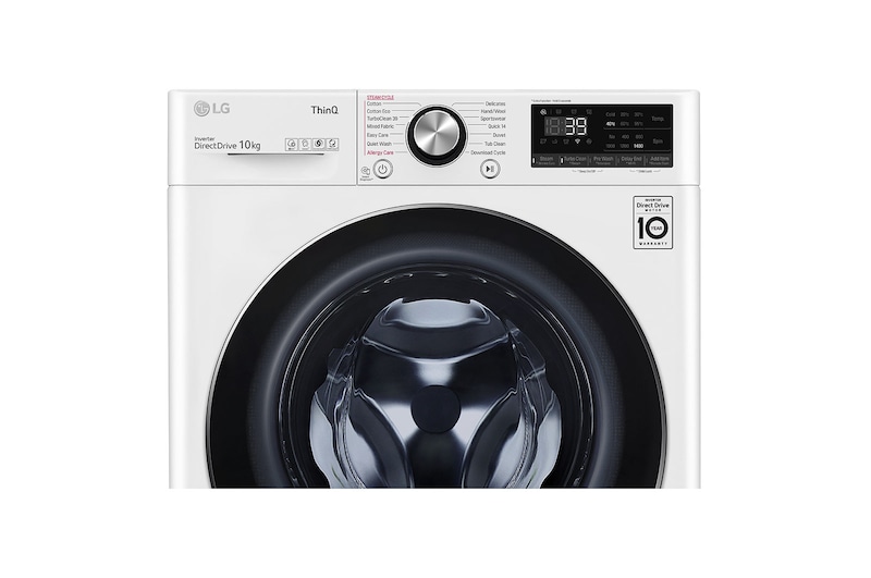 LG 10kg Front Load Washing Machine with Steam+, WV9-1410W
