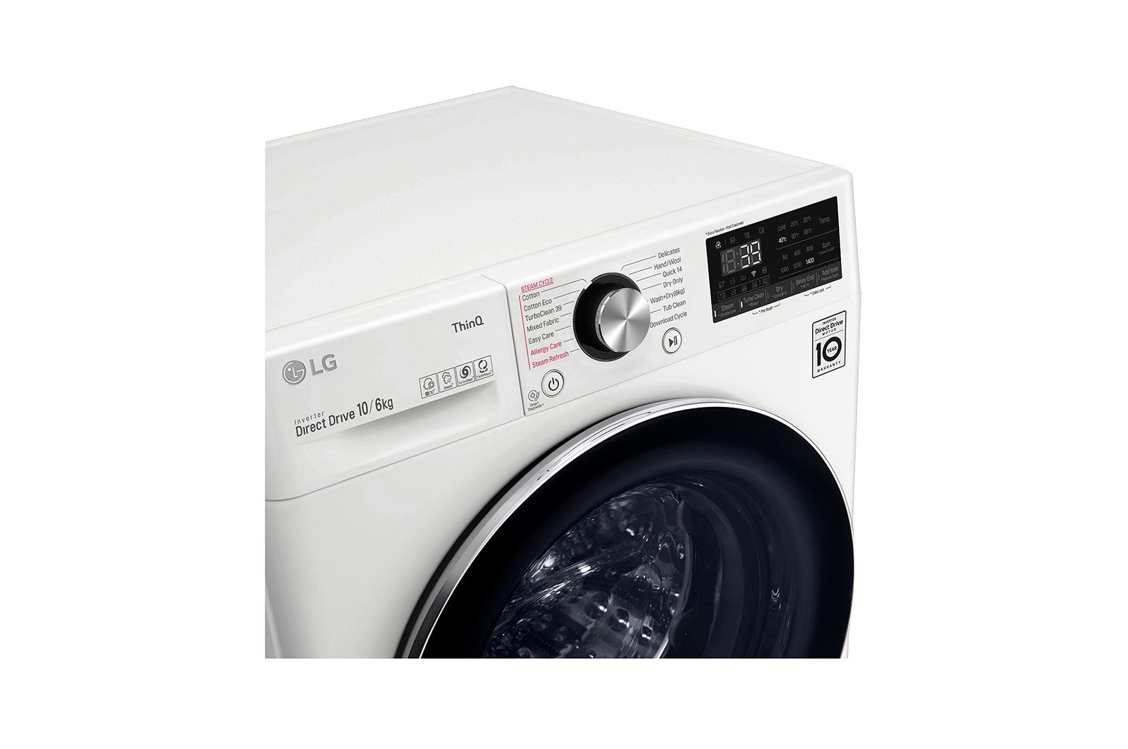 LG 10kg/6kg Series 9 Washer Dryer Combo - Steam, WVC9-1410W
